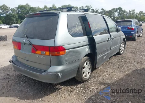 2002 Honda Odyssey Ex-L из США, поврежденный, VIN 2HKRL18052H515204